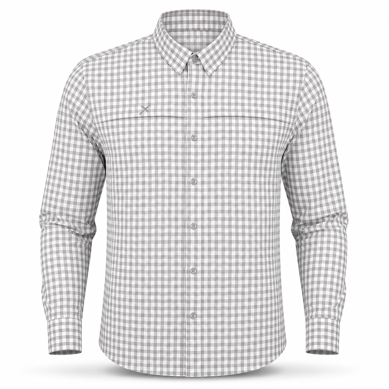 Long Sleeve Patterned Lifestyle Button Down w/ REPEL-X