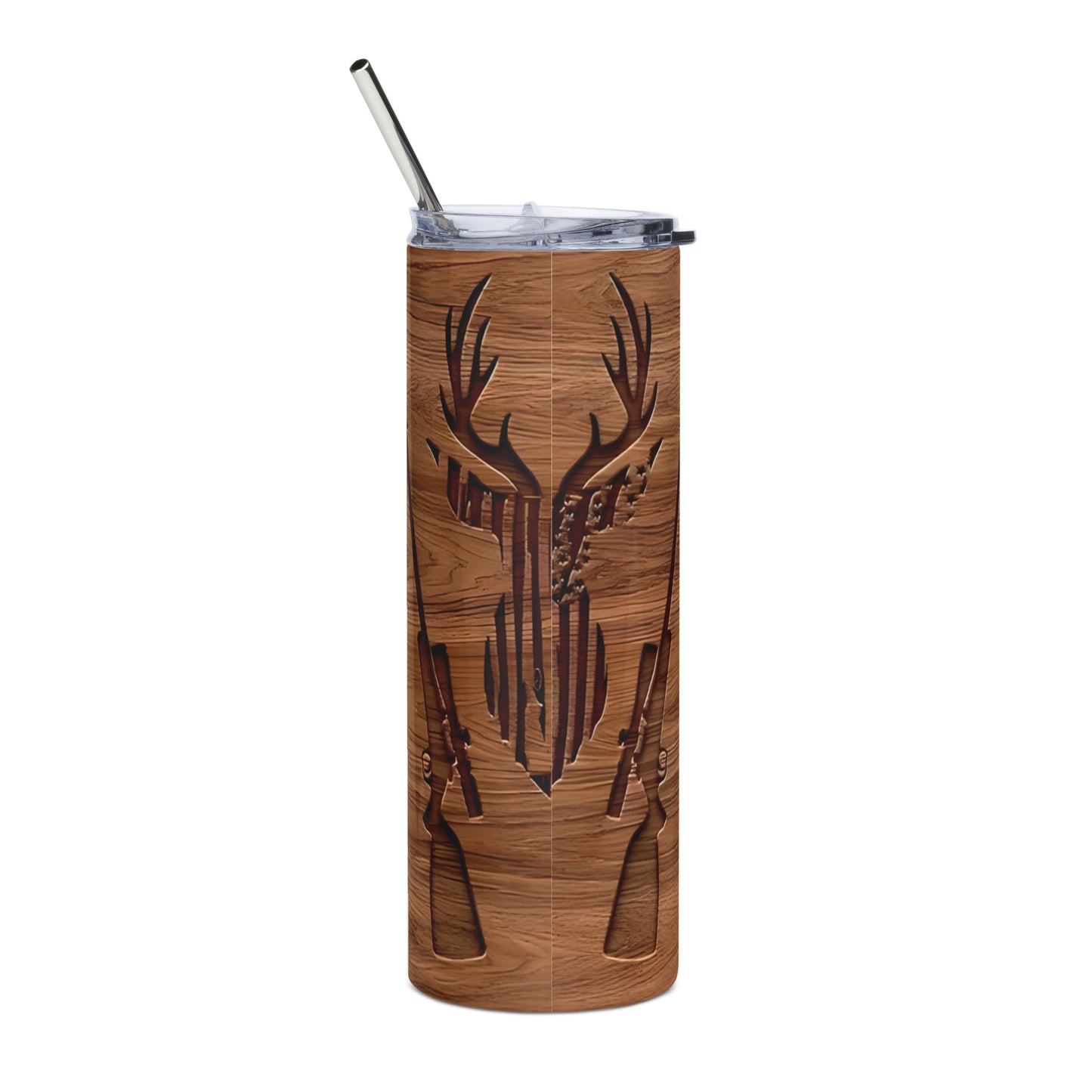 Woodcarving Hunter Stainless steel tumbler