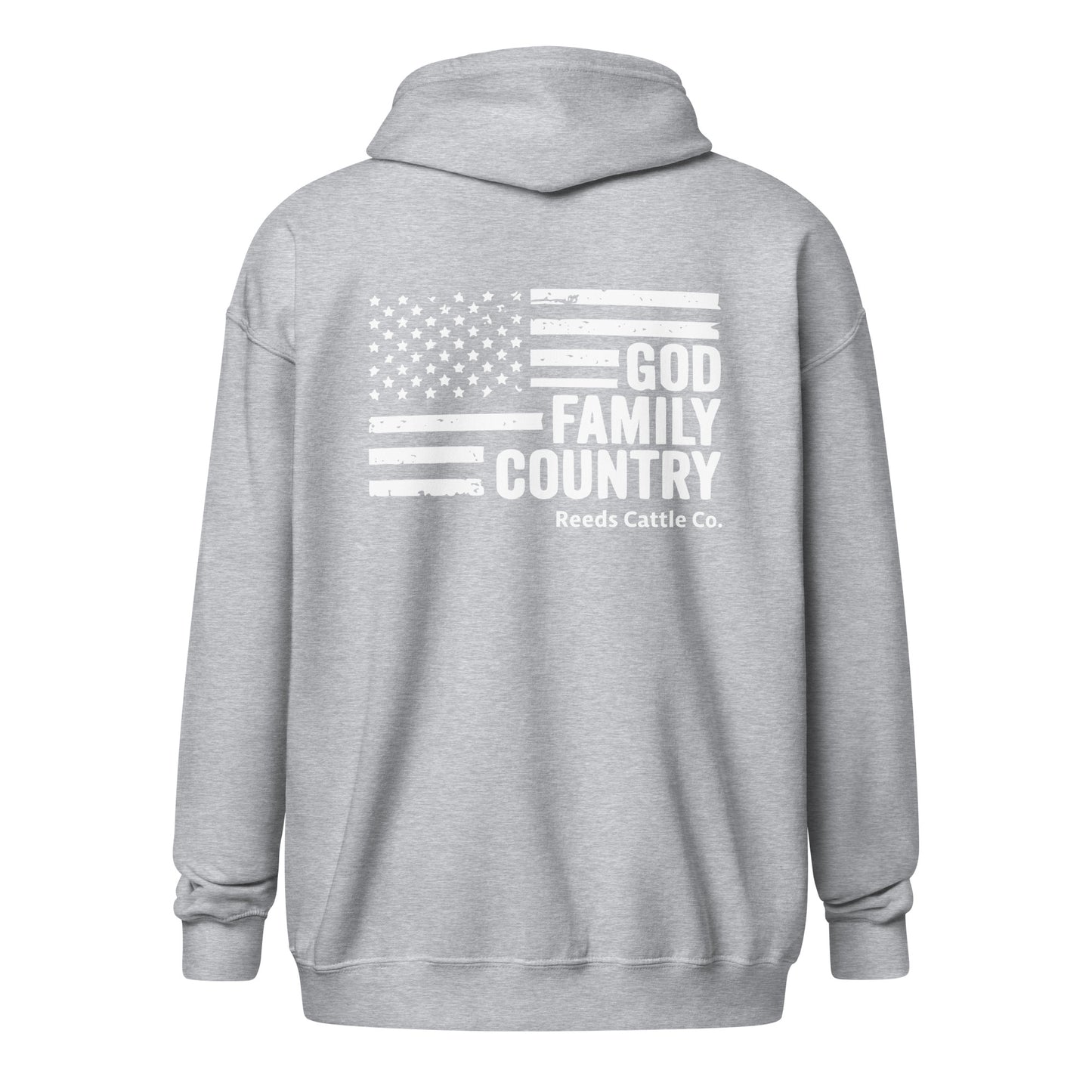 God, Family, Country heavy blend zip hoodie