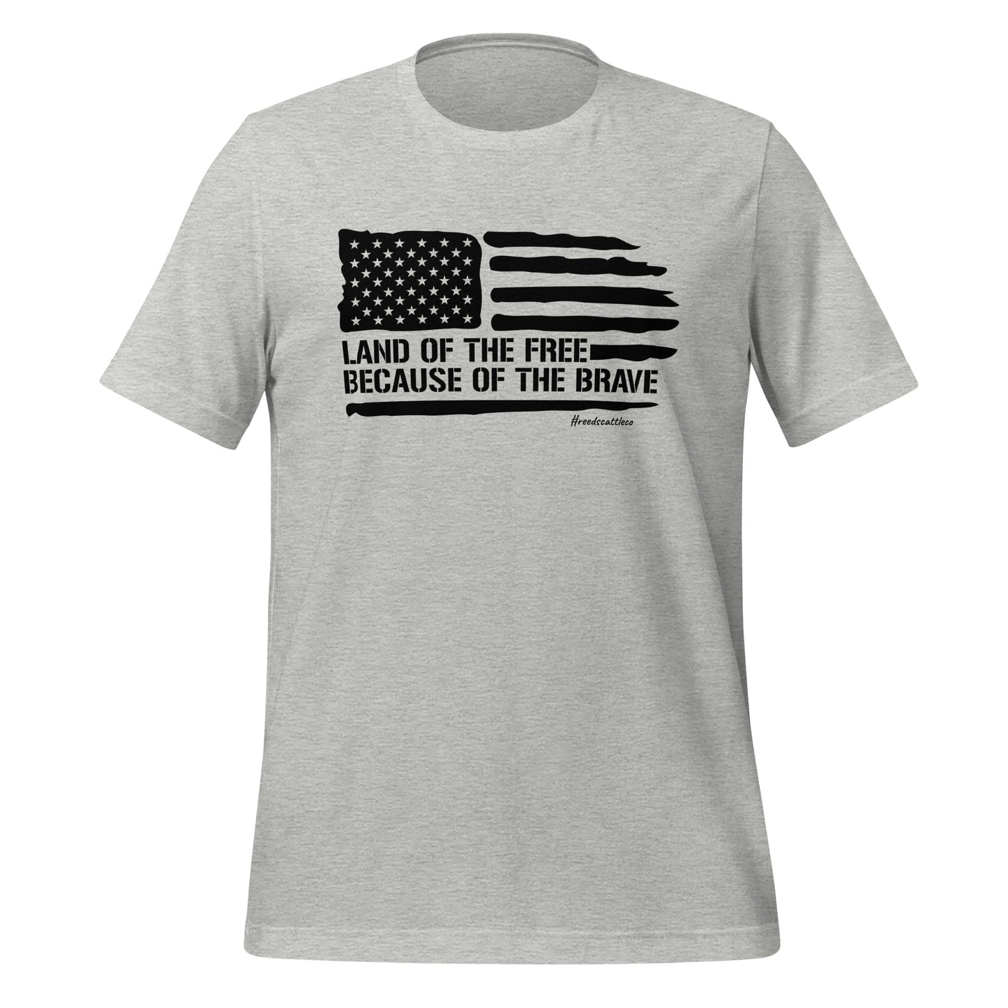Land of the Free Because of the Brave t-shirt