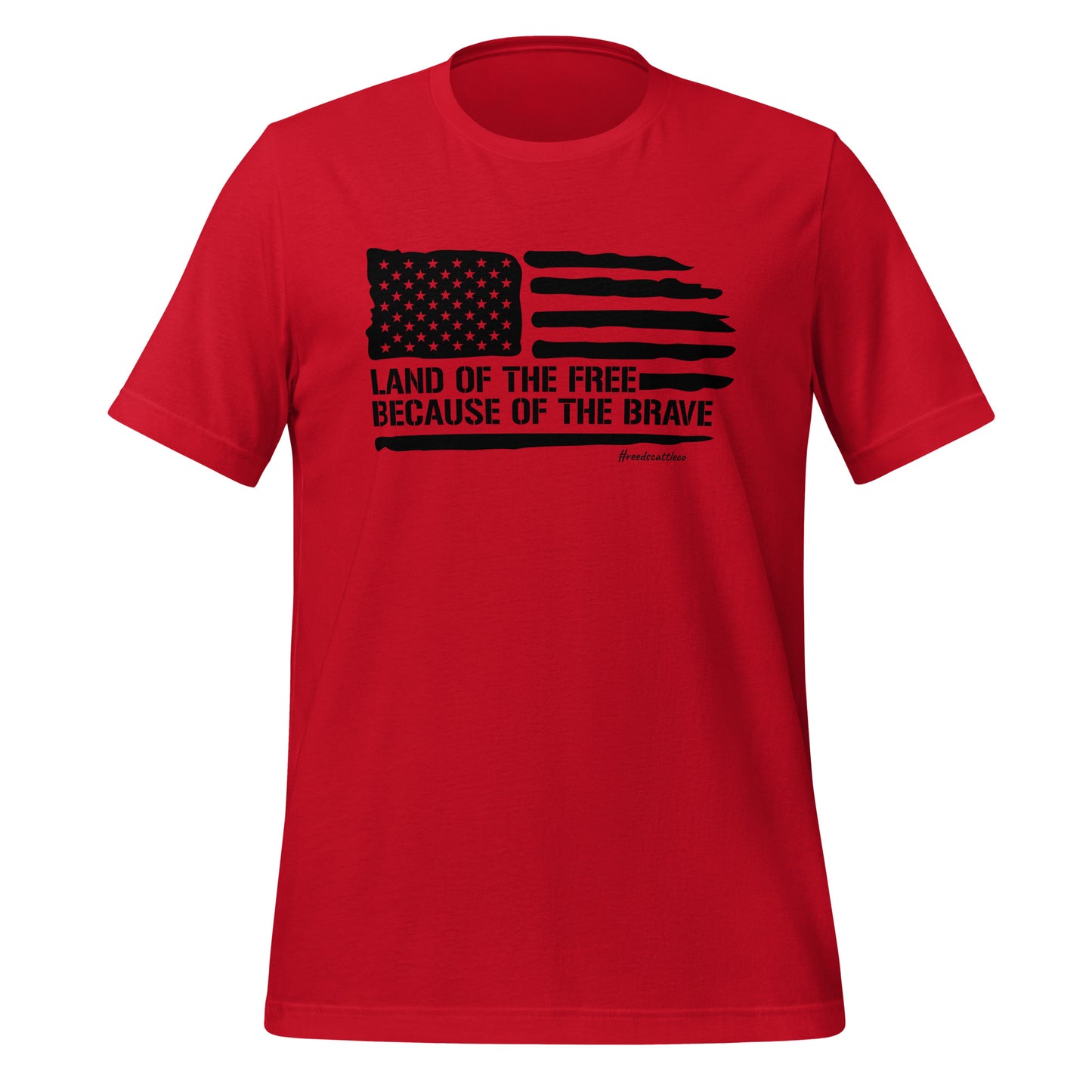 Land of the Free Because of the Brave t-shirt