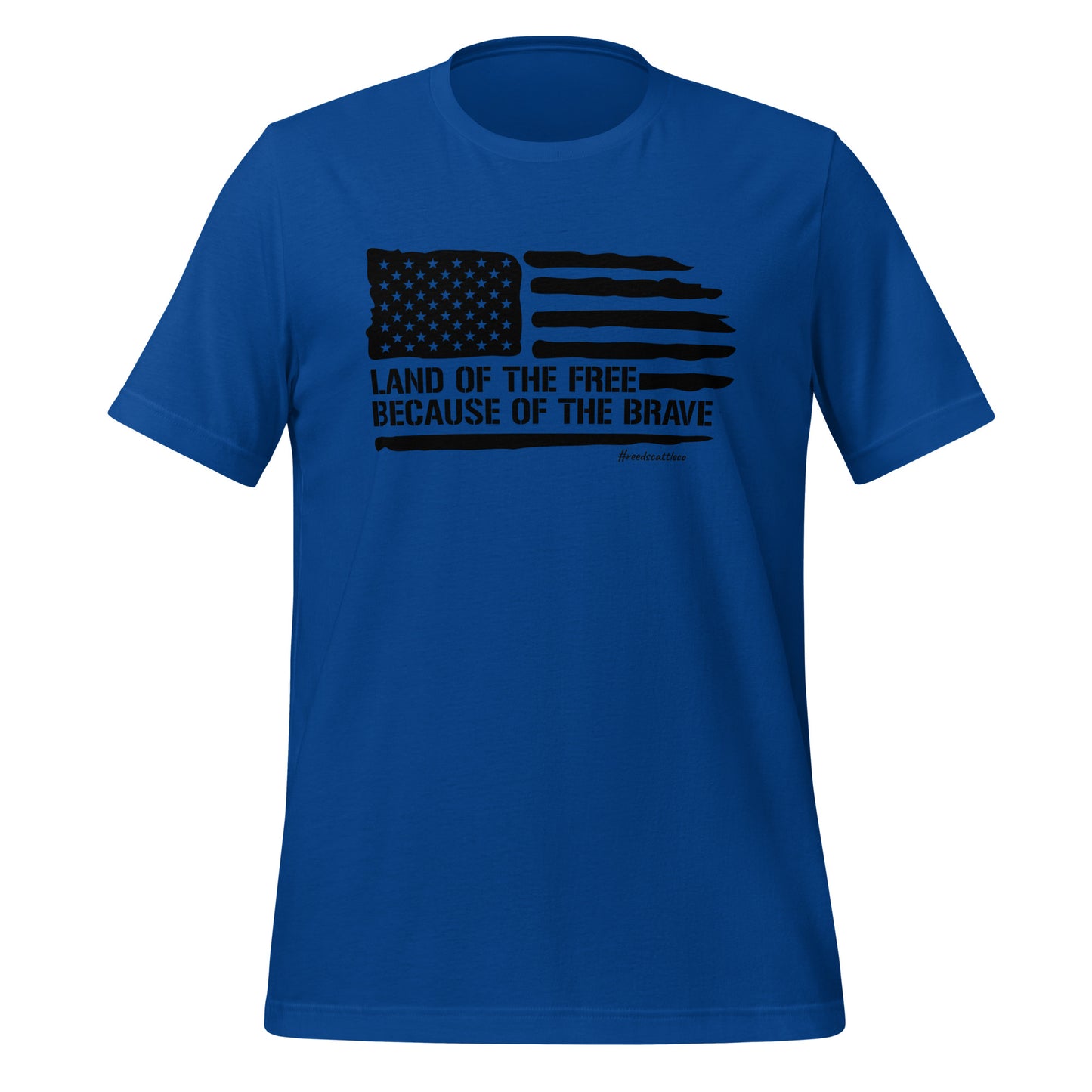 Land of the Free Because of the Brave t-shirt