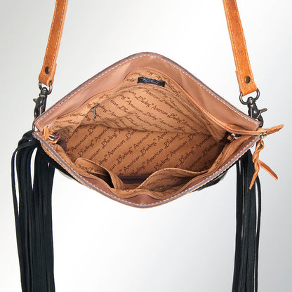 American Darling Clutch Hand Tooled Saddle Blanket Fabric Genuine Leather Western Women Bag Handbag Purse | Purses for Cute