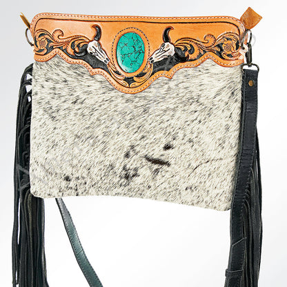 American Darling Clutch Hand Tooled Saddle Blanket Fabric Genuine Leather Western Women Bag Handbag Purse | Purses for Cute