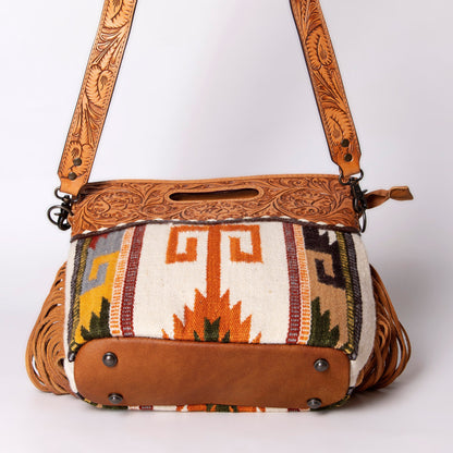 American Darling Clutch Hand Tooled Saddle Blanket Fabric Genuine Leather Western Women Bag Handbag Purse | Purses for Cute