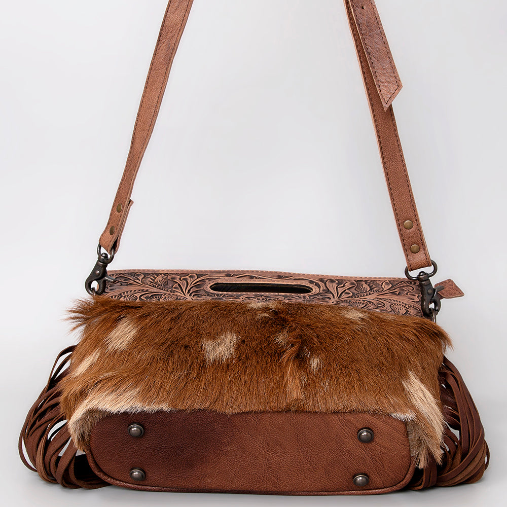 American Darling Clutch Hand Tooled Saddle Blanket Fabric Genuine Leather Western Women Bag Handbag Purse | Purses for Cute