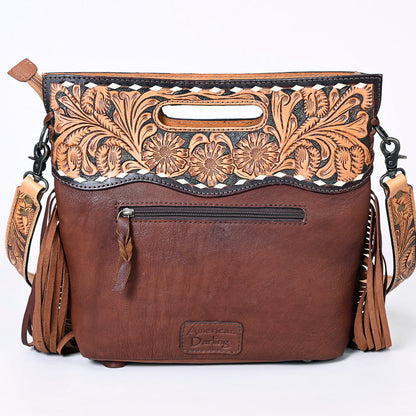 American Darling Clutch Hand Tooled Saddle Blanket Fabric Genuine Leather Western Women Bag Handbag Purse | Purses for Cute