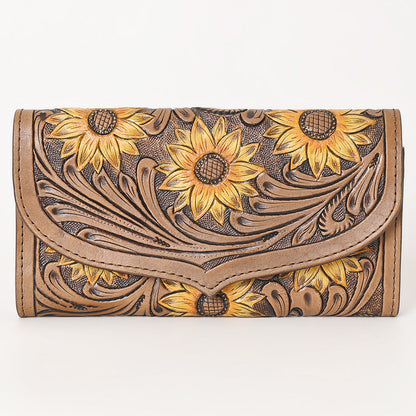 OHLAY WALLET Hand Tooled Genuine Leather women bag western handbag purse