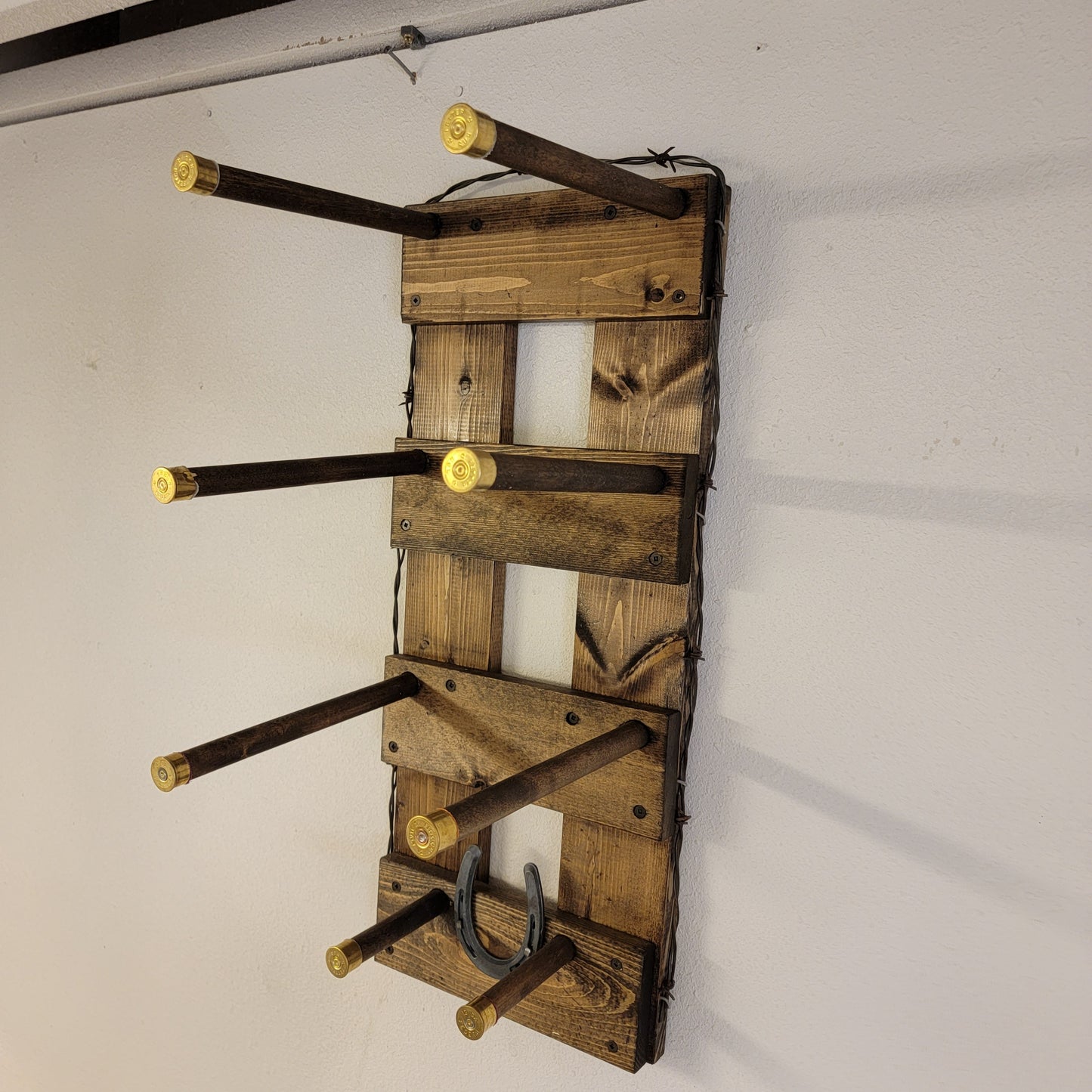 3 Cowboy Hat Rack Vertical | Cowboy Hat Holder | Rustic Western Hat Display | Handcrafted Wooden Organizer | Space-Saving Home Decor | Made in USA