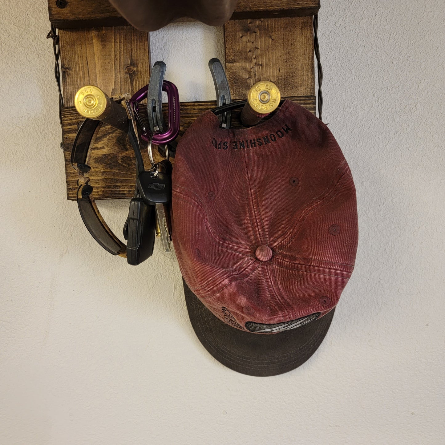 3 Cowboy Hat Rack Vertical | Cowboy Hat Holder | Rustic Western Hat Display | Handcrafted Wooden Organizer | Space-Saving Home Decor | Made in USA