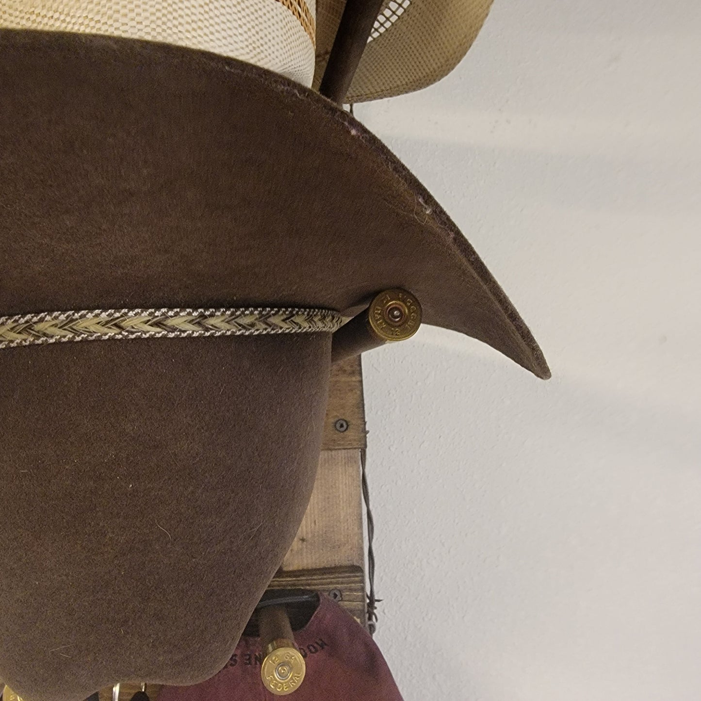 3 Cowboy Hat Rack Vertical | Cowboy Hat Holder | Rustic Western Hat Display | Handcrafted Wooden Organizer | Space-Saving Home Decor | Made in USA