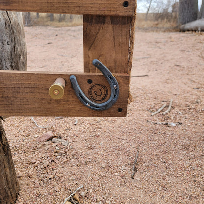 6 Cowboy Hat Rack Horizontal | Cowboy Hat Holder | Rustic Western Hat Display | Handcrafted Wooden Organizer | Space-Saving Home Decor | Made in USA
