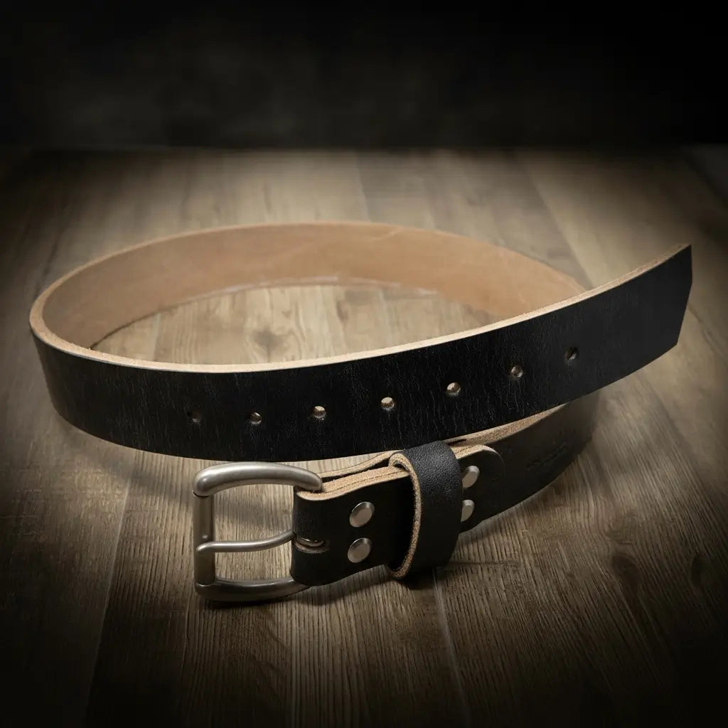 Men's Leather Belt - Black