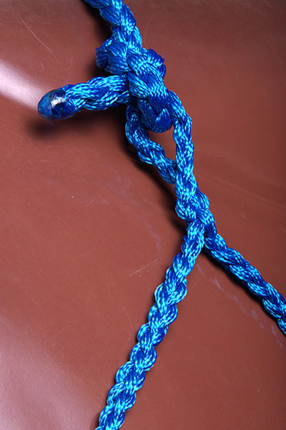 Classic Equine Braided Strong Uv Protect Horse Rope Halter W/ 8' Lead Blue