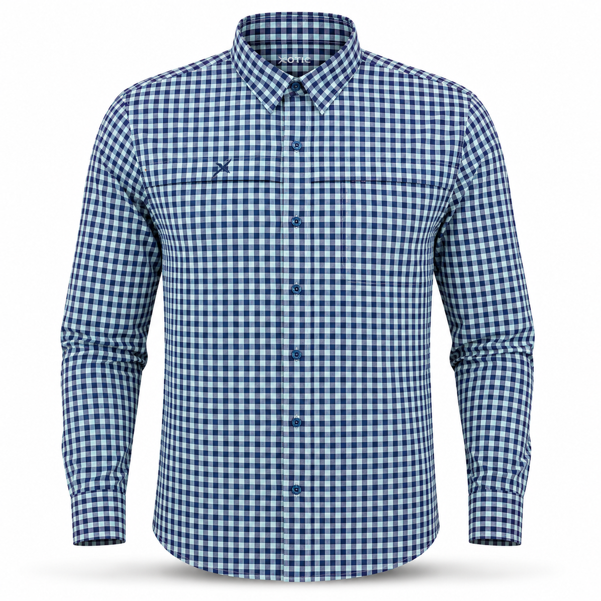 Long Sleeve Patterned Lifestyle Button Down w/ REPEL-X