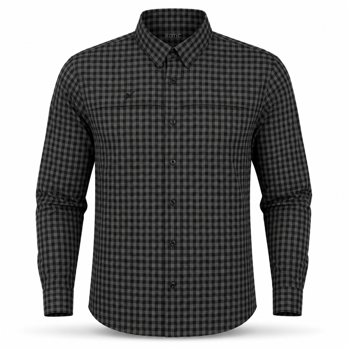 Long Sleeve Patterned Lifestyle Button Down w/ REPEL-X