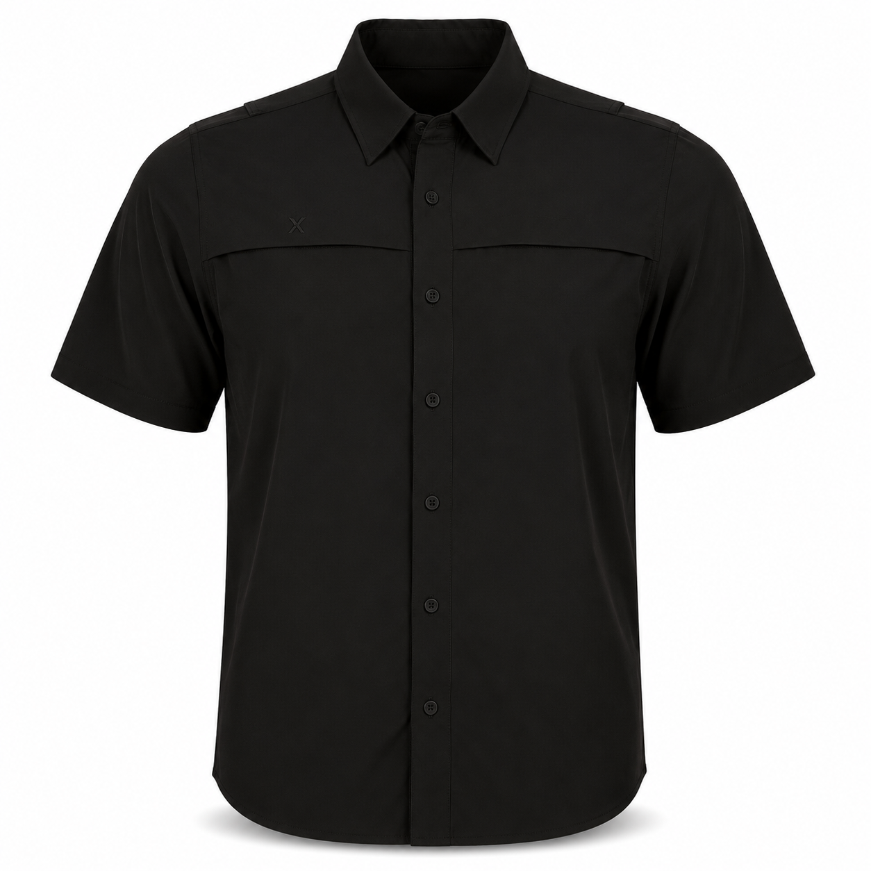 Short Sleeve Solid Lifestyle Button Down w/ REPEL-X