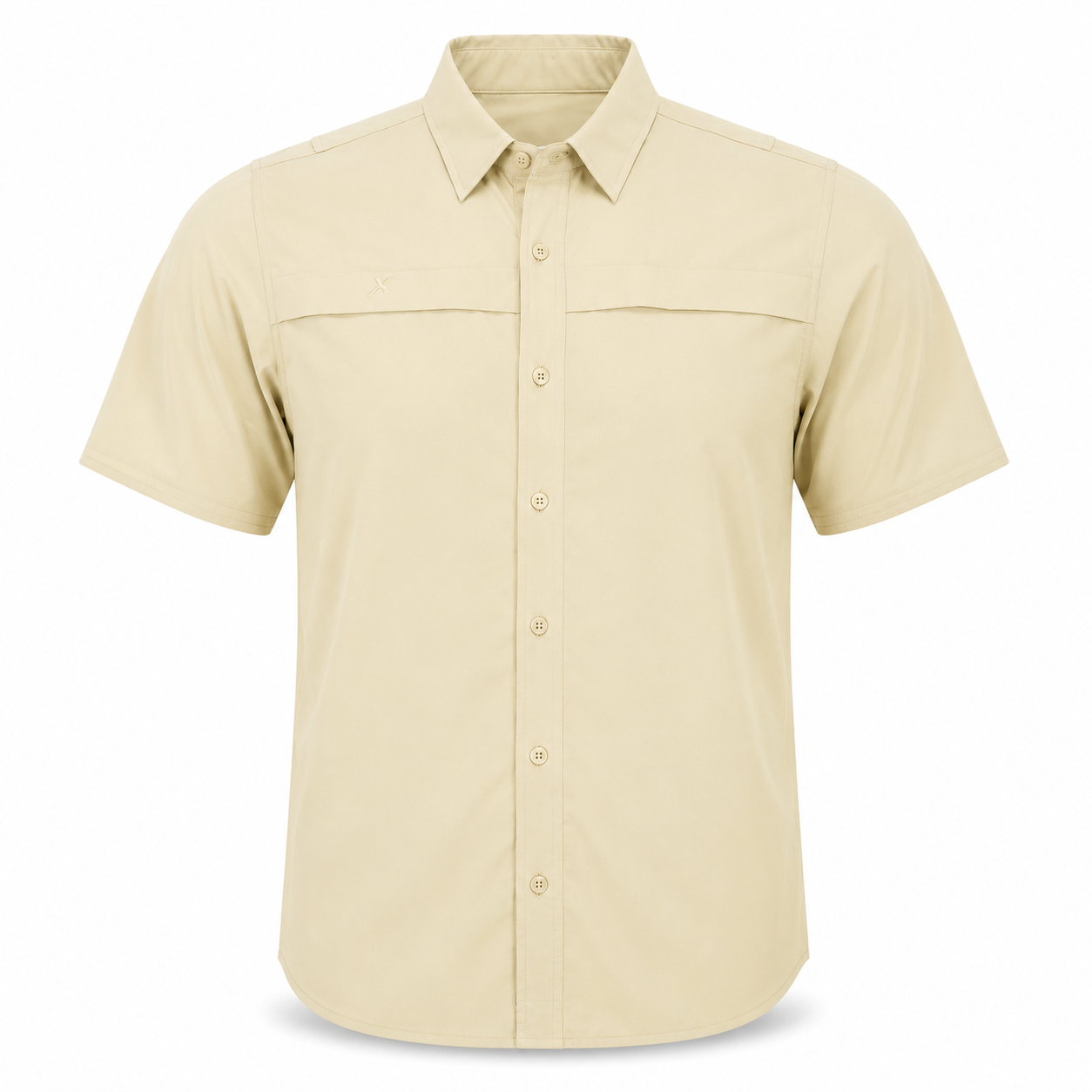 Short Sleeve Solid Lifestyle Button Down w/ REPEL-X