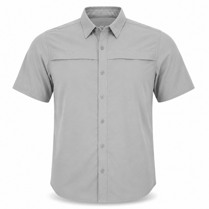 Short Sleeve Solid Lifestyle Button Down w/ REPEL-X