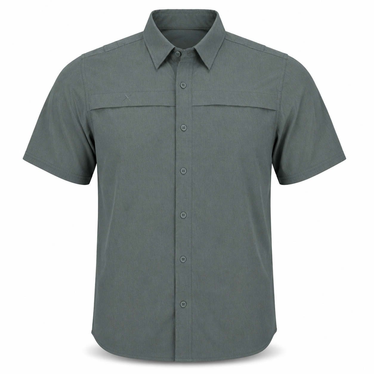 Short Sleeve Solid Lifestyle Button Down w/ REPEL-X
