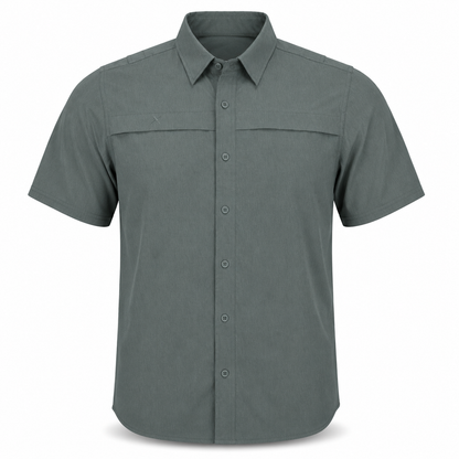 Short Sleeve Solid Lifestyle Button Down w/ REPEL-X