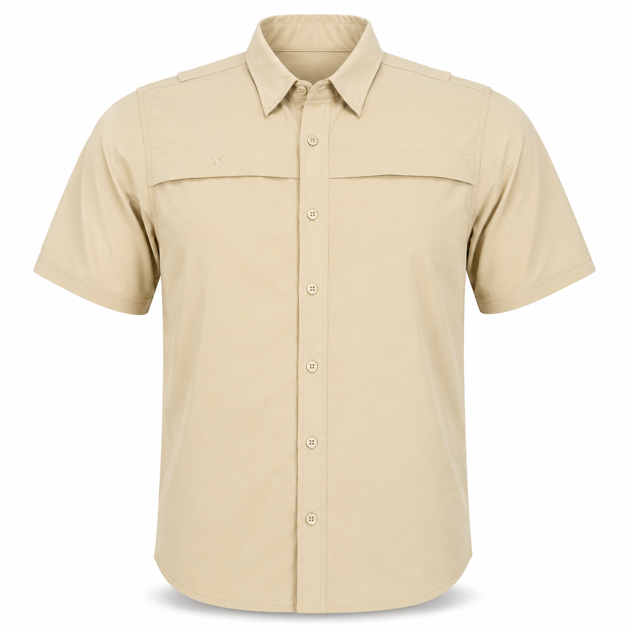 Short Sleeve Solid Lifestyle Button Down w/ REPEL-X