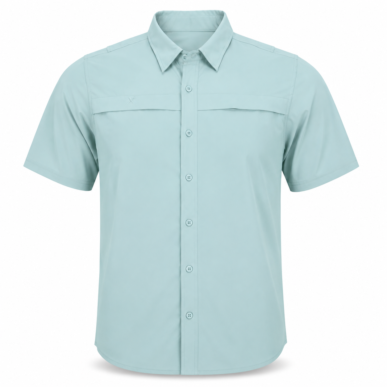 Short Sleeve Solid Lifestyle Button Down w/ REPEL-X