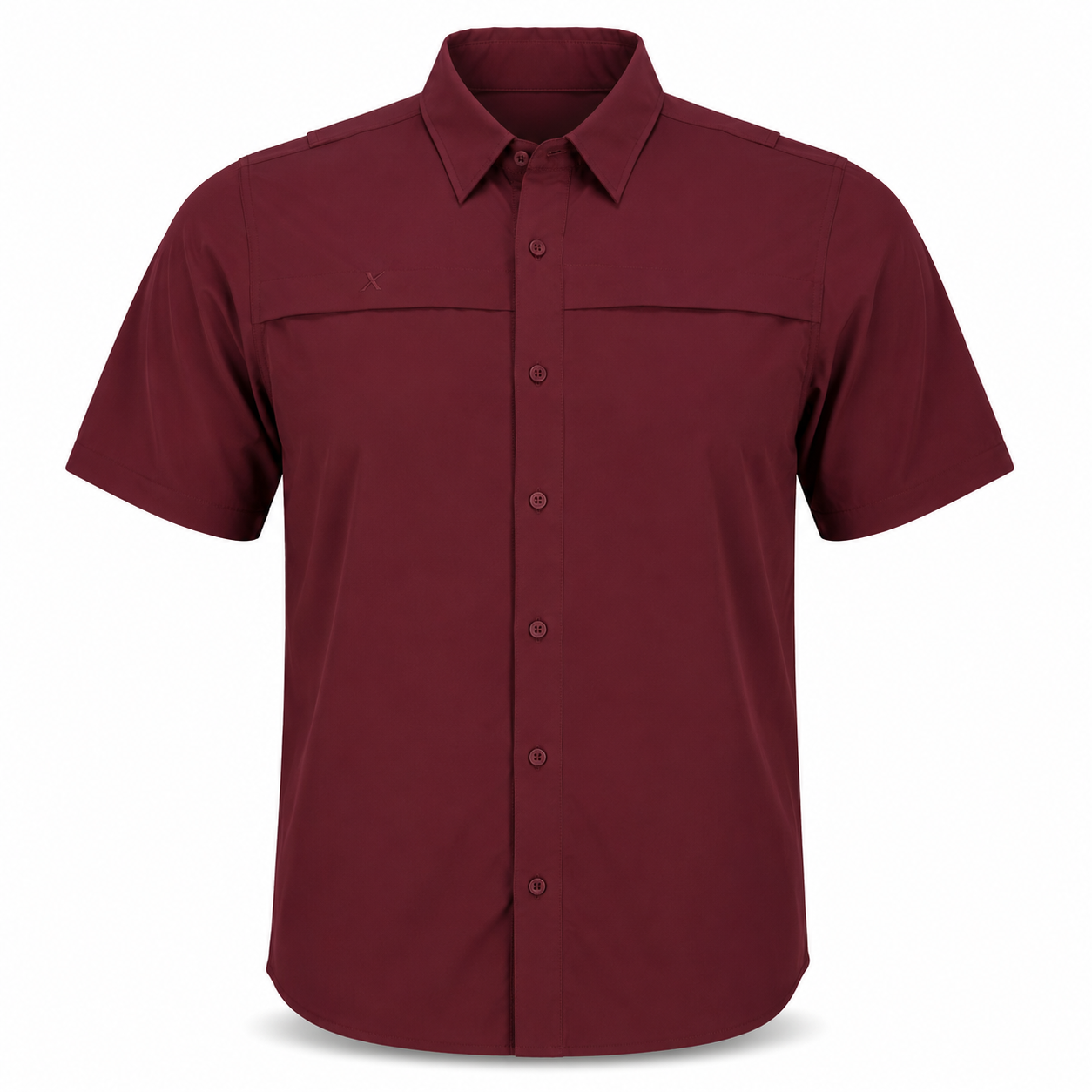 Short Sleeve Solid Lifestyle Button Down w/ REPEL-X