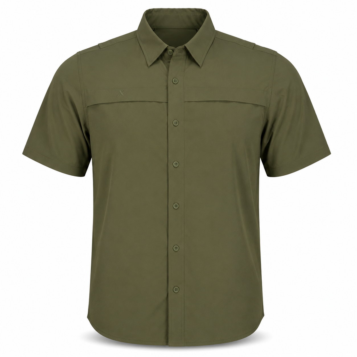 Short Sleeve Solid Lifestyle Button Down w/ REPEL-X