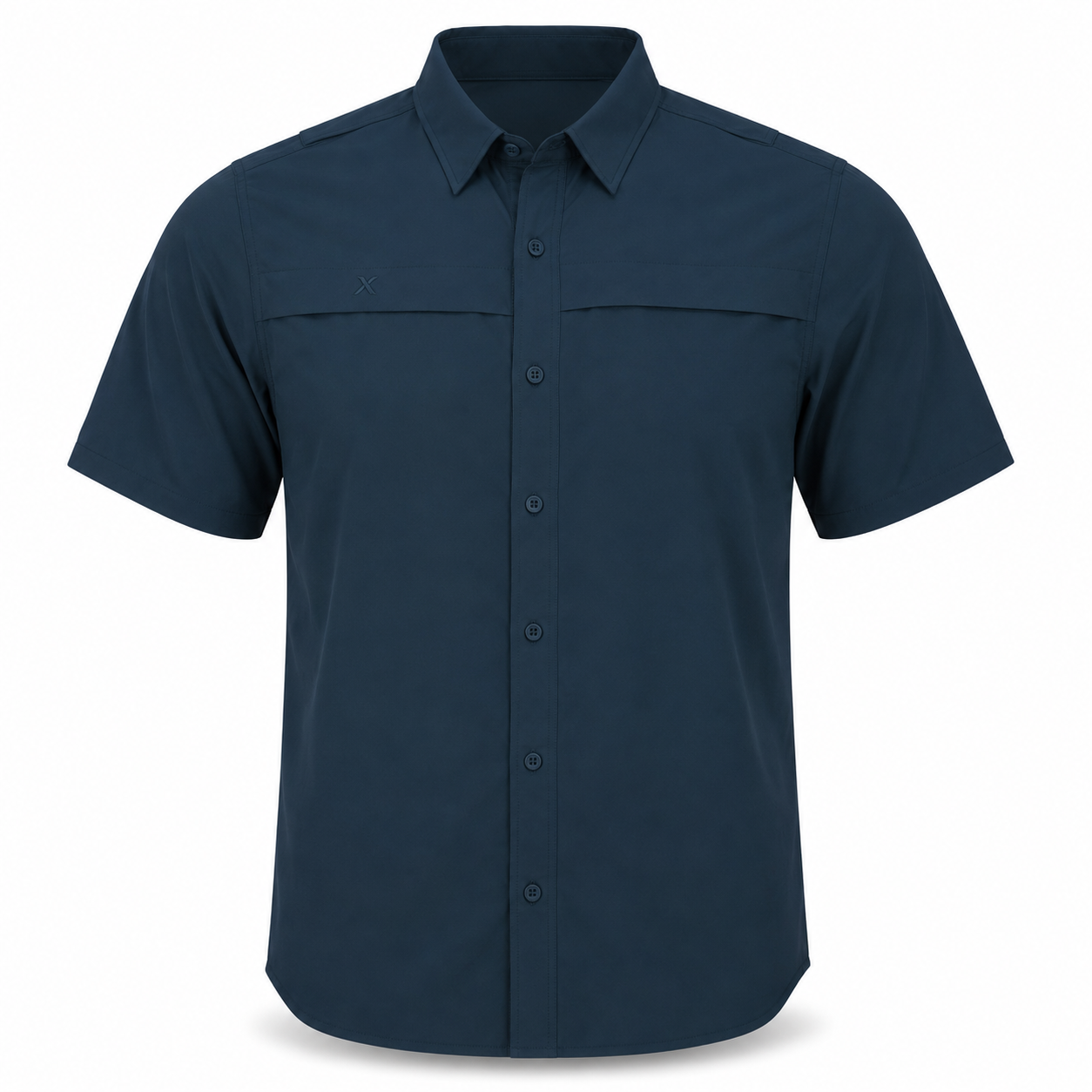Short Sleeve Solid Lifestyle Button Down w/ REPEL-X