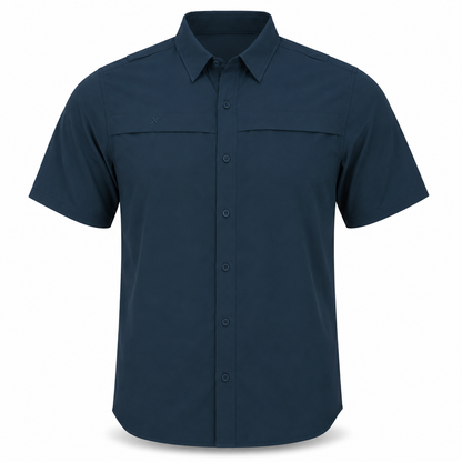 Short Sleeve Solid Lifestyle Button Down w/ REPEL-X