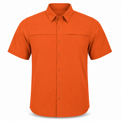 Short Sleeve Solid Lifestyle Button Down w/ REPEL-X