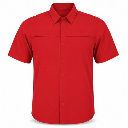 Short Sleeve Solid Lifestyle Button Down w/ REPEL-X