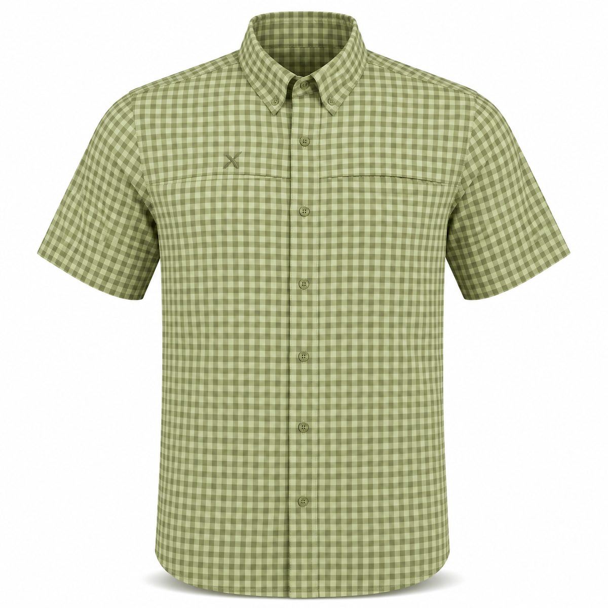 Short Sleeve Patterned Lifestyle Button Down w/ REPEL-X