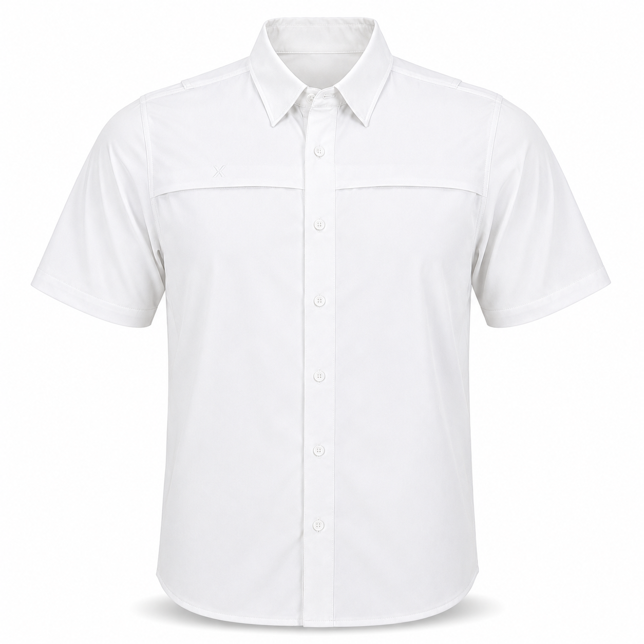 Short Sleeve Solid Lifestyle Button Down w/ REPEL-X
