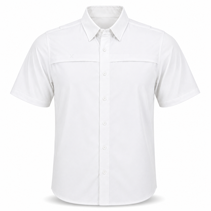 Short Sleeve Solid Lifestyle Button Down w/ REPEL-X