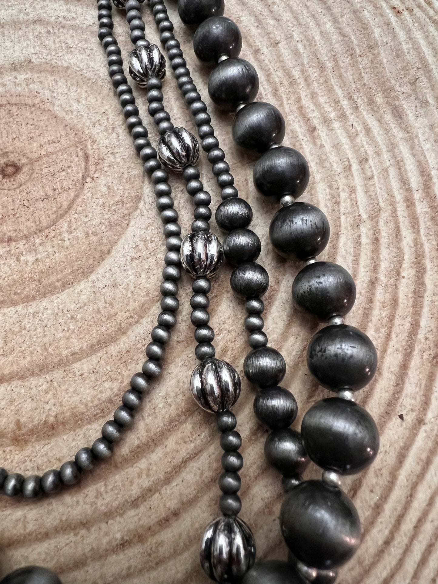 Western Faux Sterling Pearl Necklace Set - 16, 18, 20 and 22 inch set