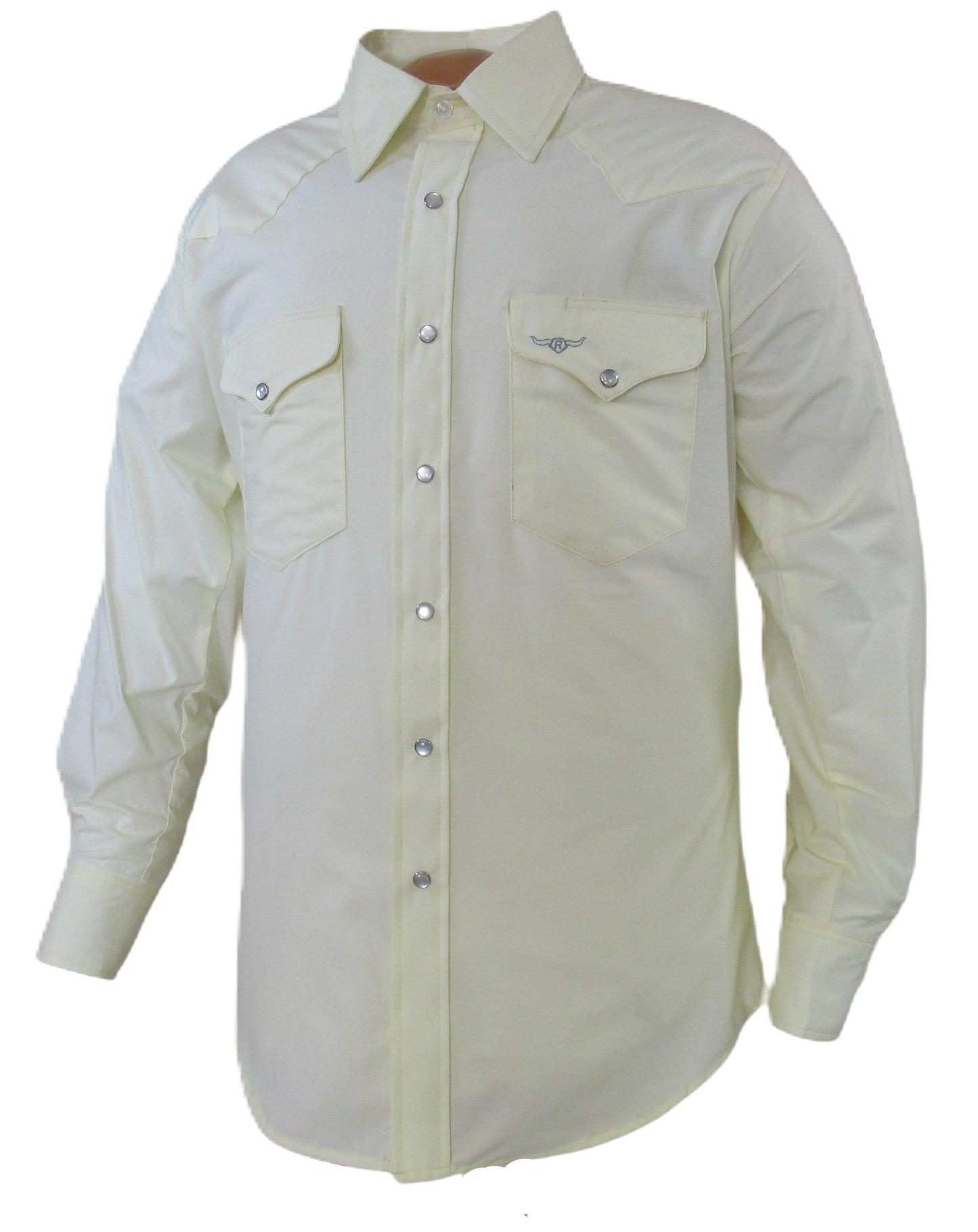 Flying R Ranchwear - Western Classic - Pale Yellow - Long Sleeve - Snaps - Classic Fit