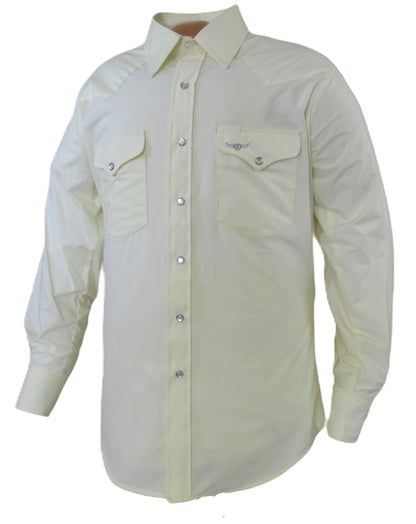 Flying R Ranchwear - Western Classic - Pale Yellow - Long Sleeve - Snaps - Classic Fit