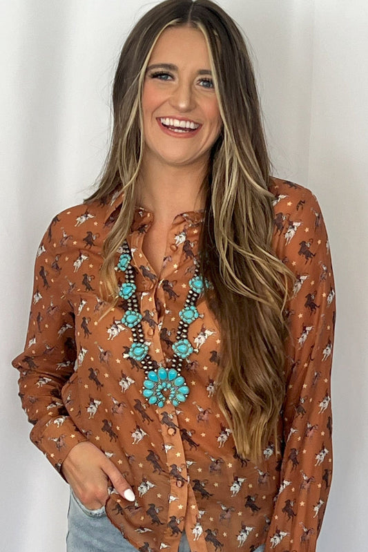 Huge Double Strand Faux Turquoise Squash Blossom Statement Necklace -  32 inch + 3