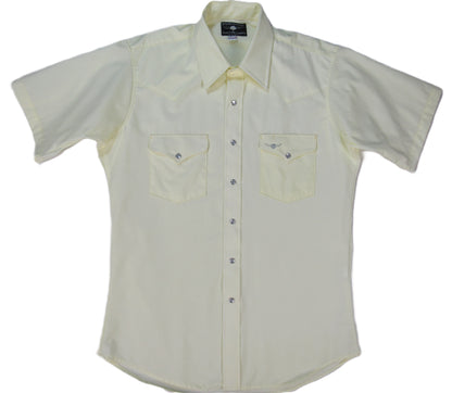 Flying R Ranchwear - Western Solid - Pale Yellow - Short Sleeve Snaps