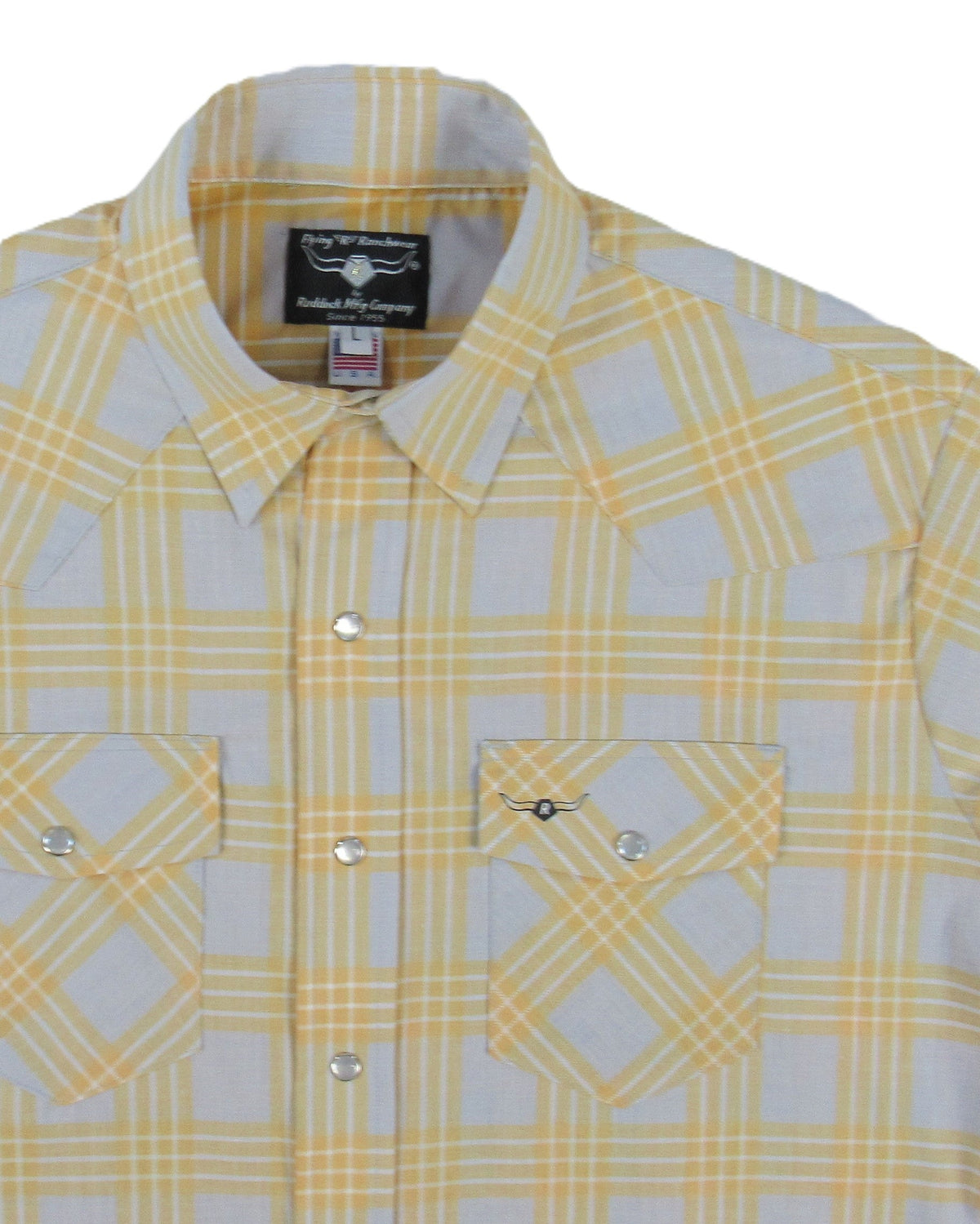 Feather Plaids - Gray & Yellow - Short Sleeve - Casual Fit