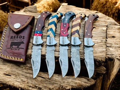Holiday Gift Pack: Set of 5 Folding Pocket Knives – Black Friday & Christmas Sale