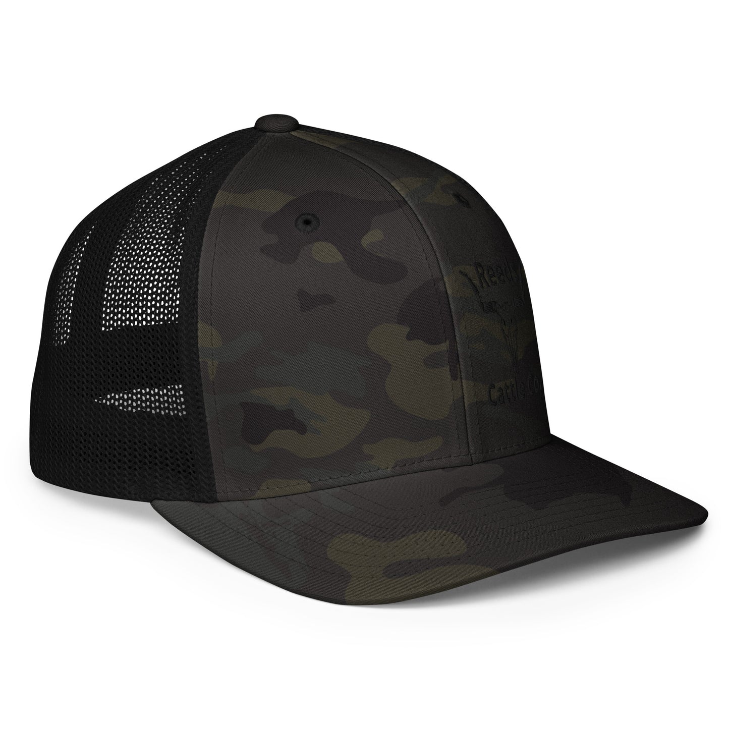 Embroidered Closed-back (flex-fit) trucker cap