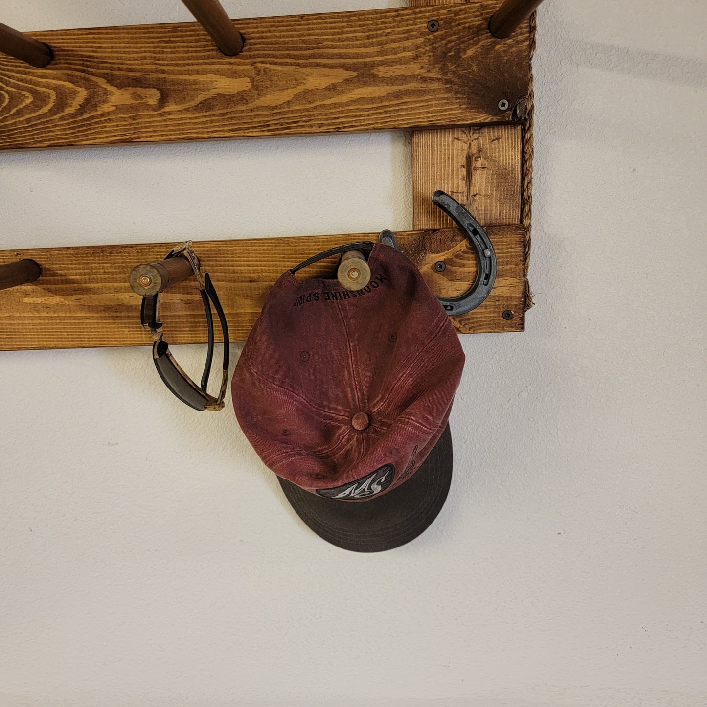 9 Cowboy Hat Rack | Cowboy Hat Holder | Rustic Western Hat Display | Handcrafted Wooden Organizer | Space-Saving Home Decor | Made in USA