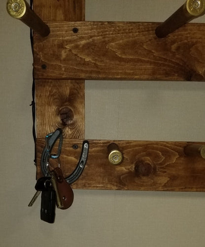 6 Cowboy Hat Rack Horizontal | Cowboy Hat Holder | Rustic Western Hat Display | Handcrafted Wooden Organizer | Space-Saving Home Decor | Made in USA