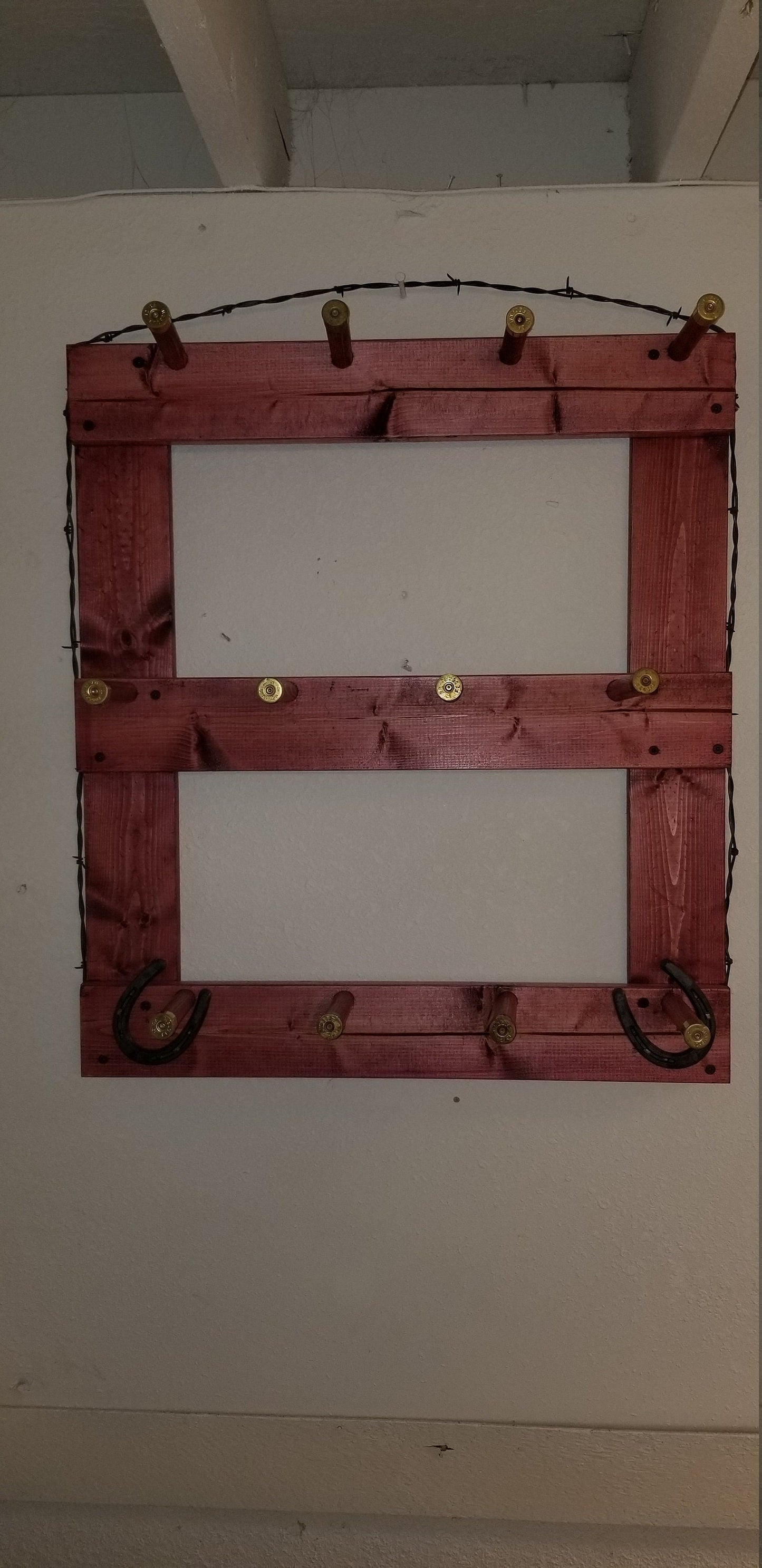 12B - Ball Cap Hat Rack - 12 Baller Functional Western Decor Cowboy