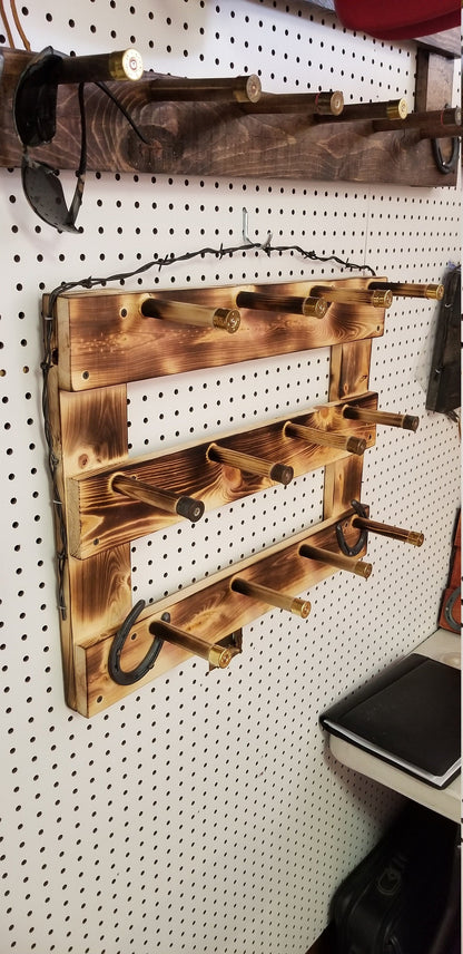 12B - Ball Cap Hat Rack - 12 Baller Functional Western Decor Cowboy