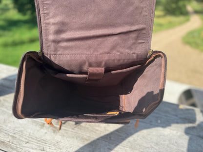 Fully Tooled Western Backpack Genuine Leather Diaper Bag Personal Item carry-on luggage by Double B Wild Rags