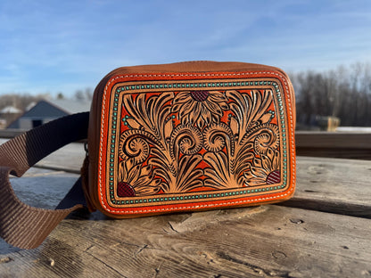 Genuine Leather Tooled Western Everywhere Belt Bag by Double B Wild Rags